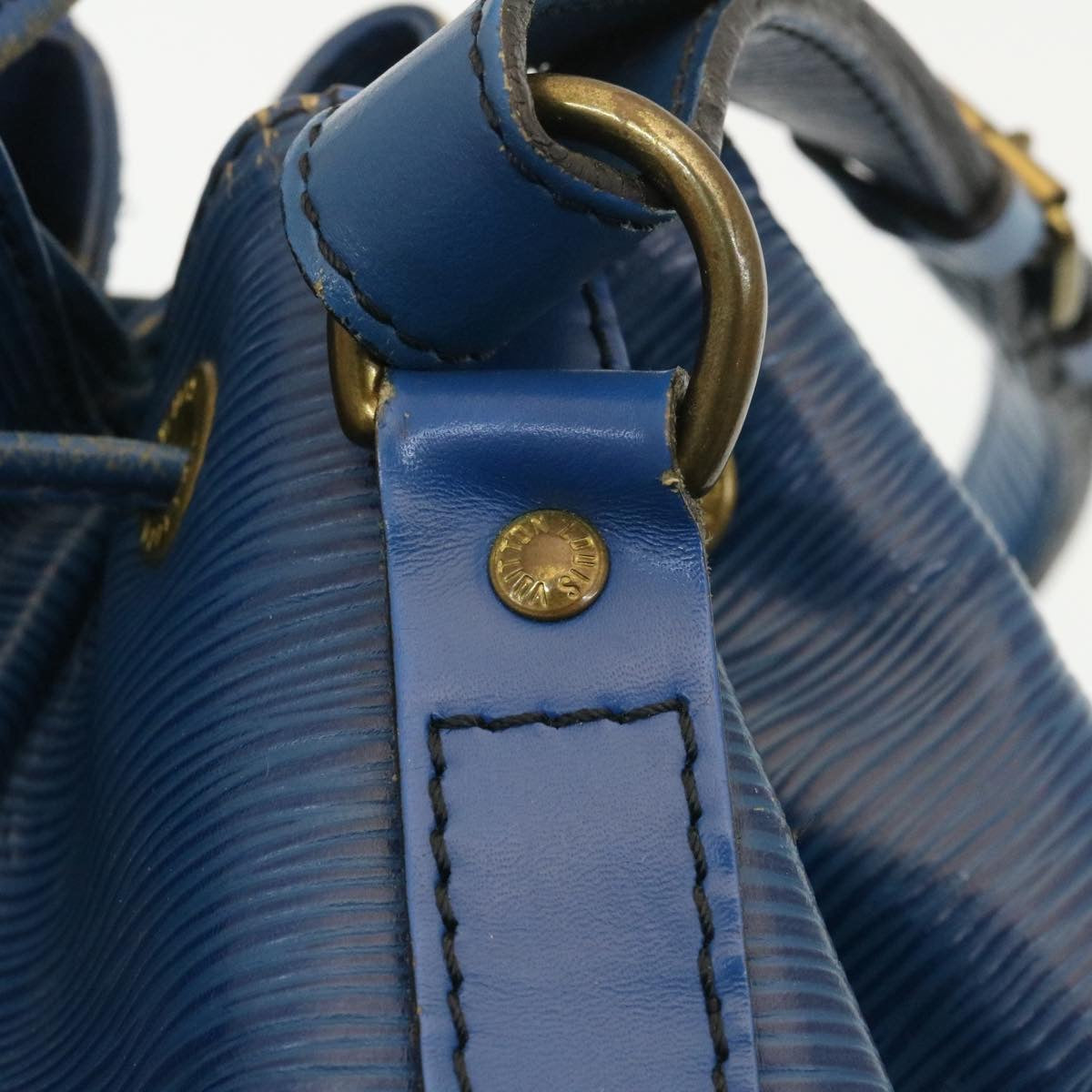 LOUIS VUITTON Epi Petit Noe Shoulder Bag Blue M44105 LV Auth hs813