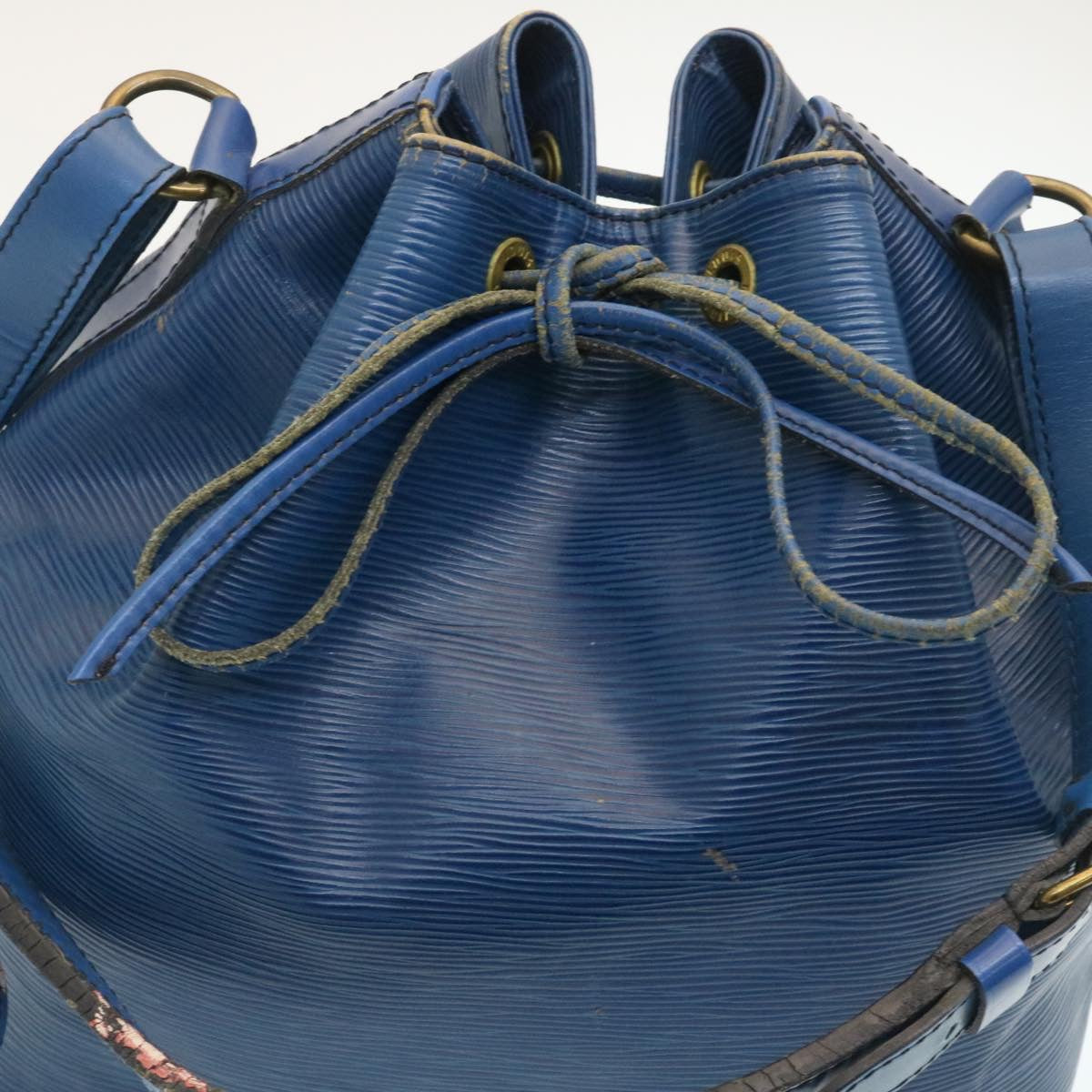 LOUIS VUITTON Epi Petit Noe Shoulder Bag Blue M44105 LV Auth hs813