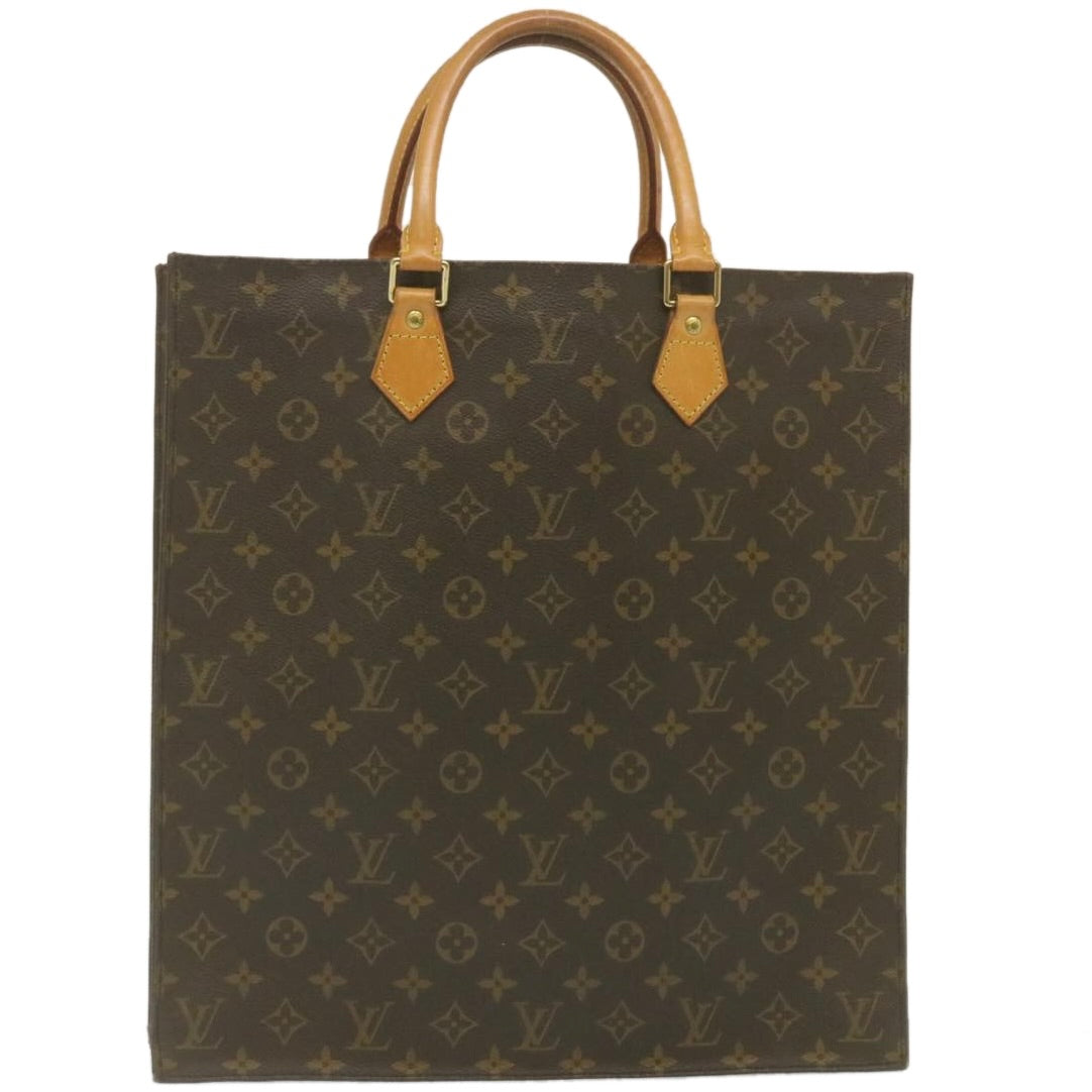 LOUIS VUITTON Monogram Sac Plat Hand Bag M51140 LV Auth hs869