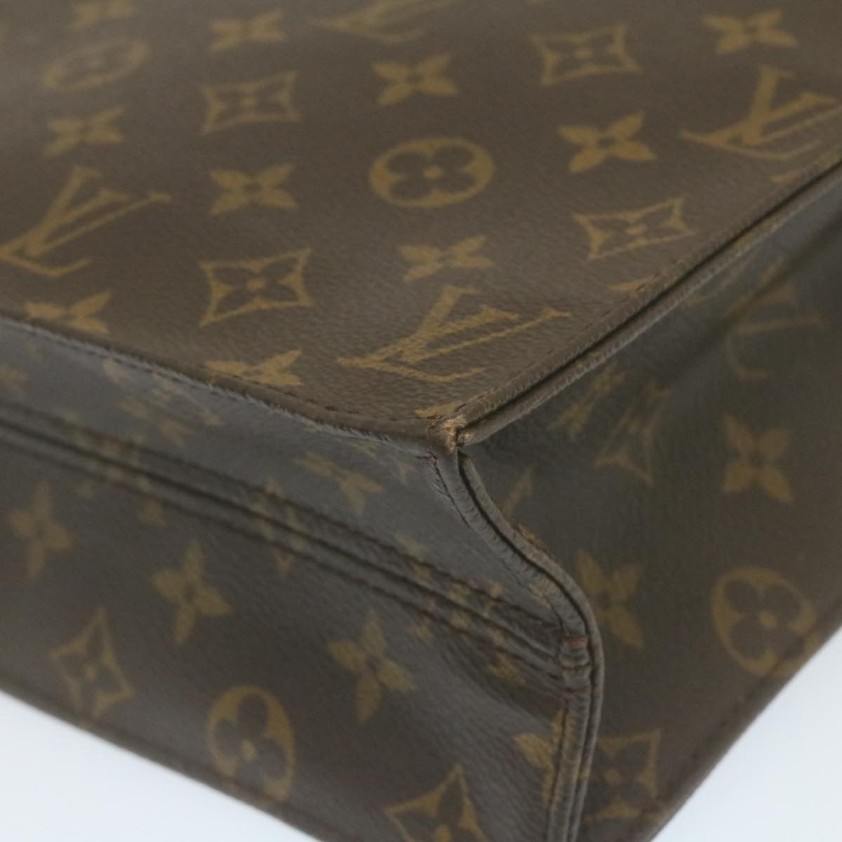 LOUIS VUITTON Monogram Sac Plat Hand Bag M51140 LV Auth hs869