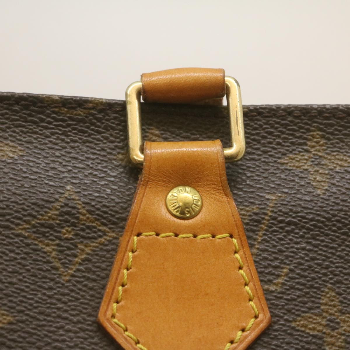 LOUIS VUITTON Monogram Sac Plat Hand Bag M51140 LV Auth hs869