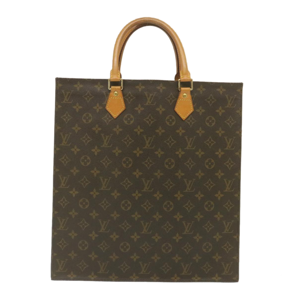 LOUIS VUITTON Monogram Sac Plat Hand Bag M51140 LV Auth hs869 - 0