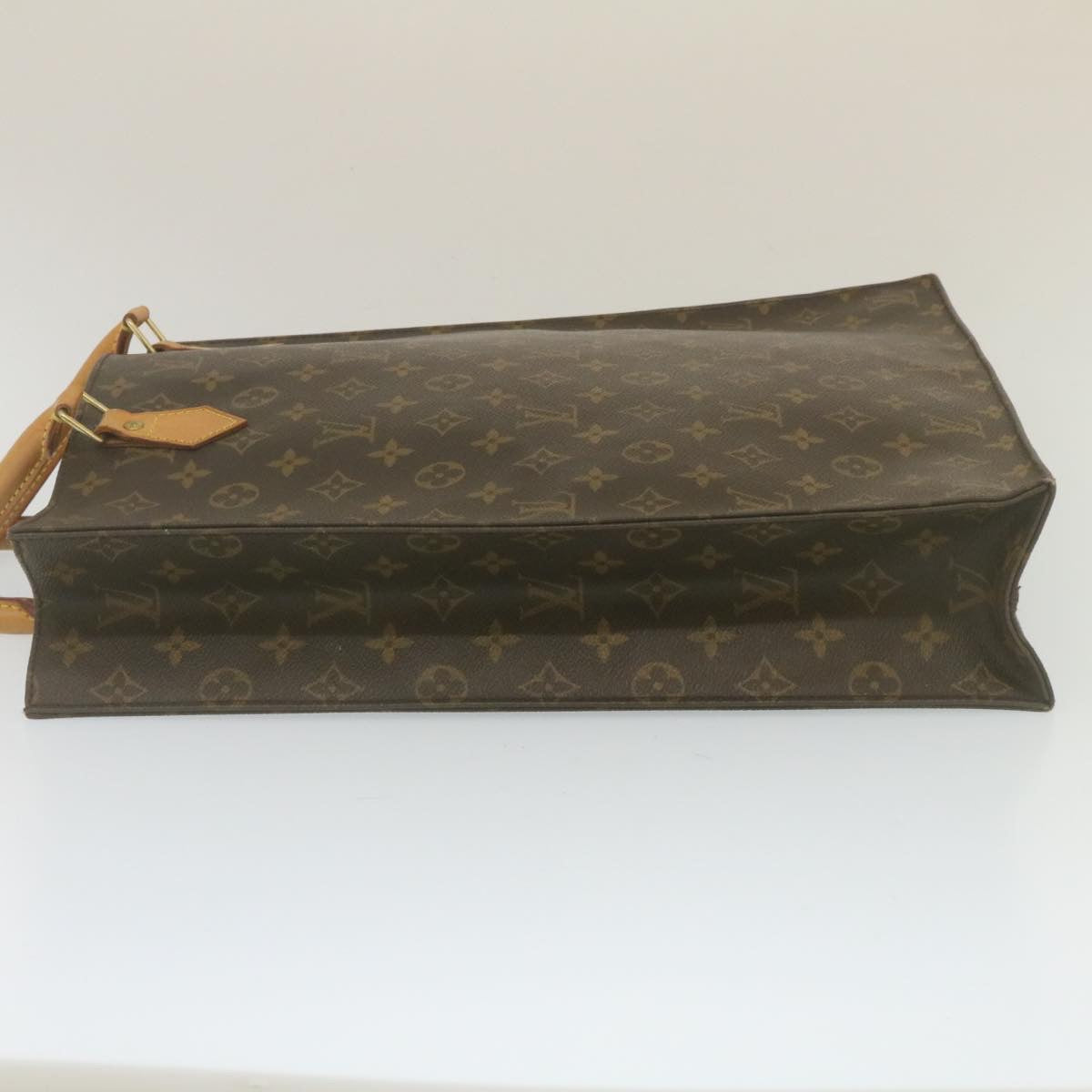 LOUIS VUITTON Monogram Sac Plat Hand Bag M51140 LV Auth hs869