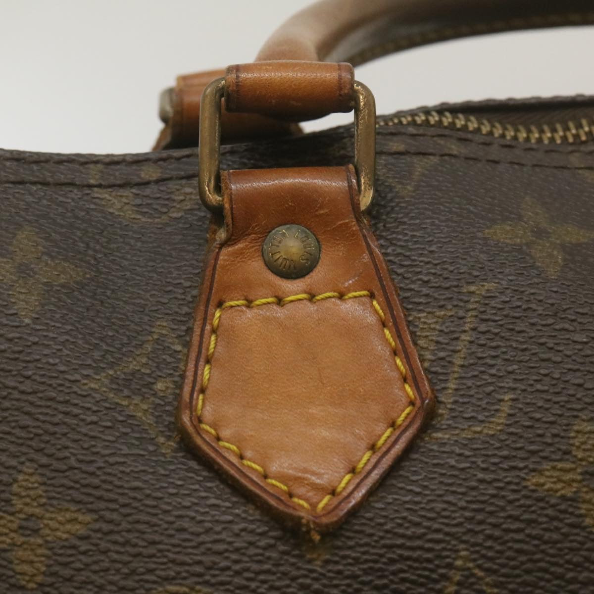 LOUIS VUITTON Monogram Speedy 35 Hand Bag M41524 LV Auth hs888