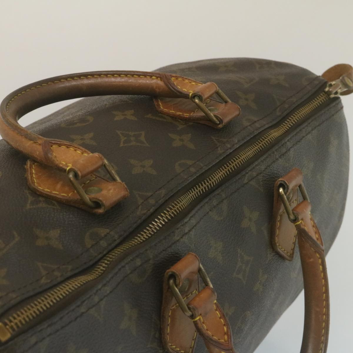 LOUIS VUITTON Monogram Speedy 35 Hand Bag M41524 LV Auth hs888