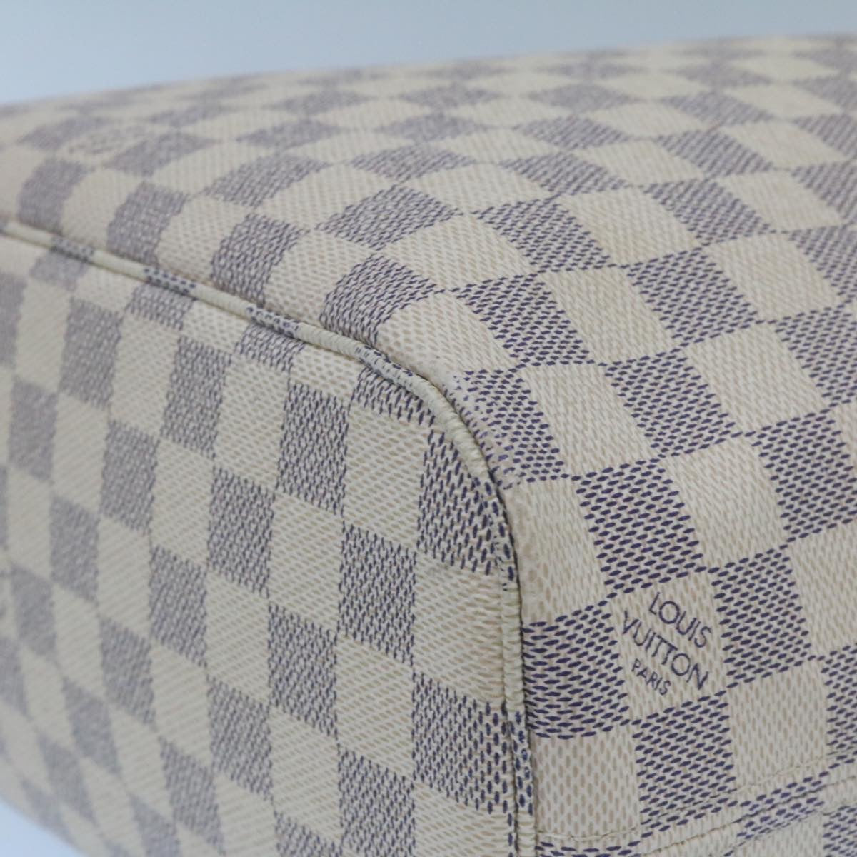 LOUIS VUITTON Damier Azur Neverfull PM Tote Bag N41362 LV Auth hs898