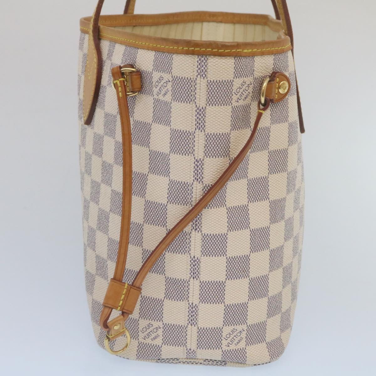 LOUIS VUITTON Damier Azur Neverfull PM Tote Bag N41362 LV Auth hs898