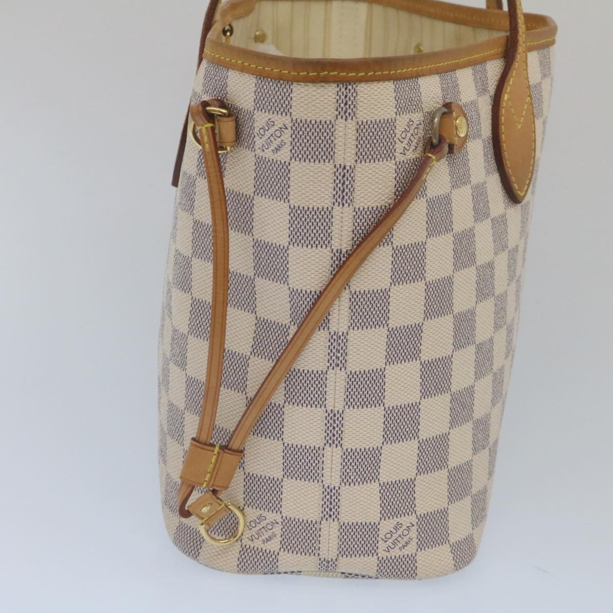 LOUIS VUITTON Damier Azur Neverfull PM Tote Bag N41362 LV Auth hs898