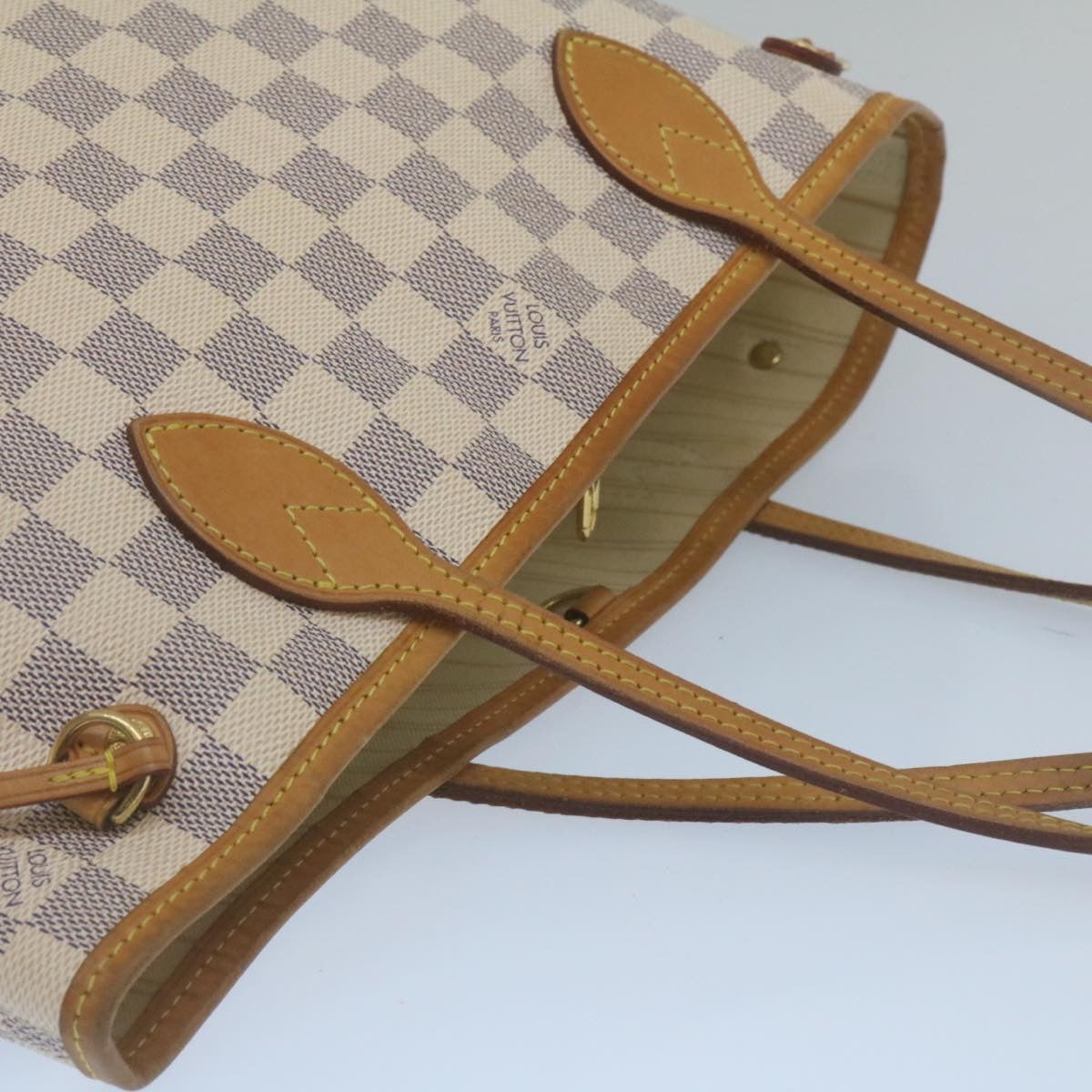 LOUIS VUITTON Damier Azur Neverfull PM Tote Bag N41362 LV Auth hs898