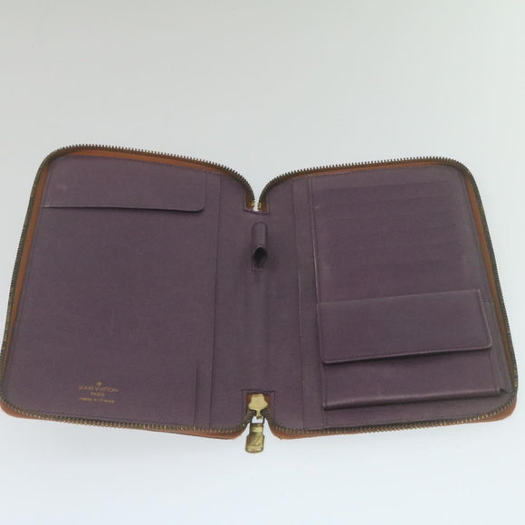 LOUIS VUITTON Epi Organizer De Voyage Travel Case SPO Brown LV Auth hs918