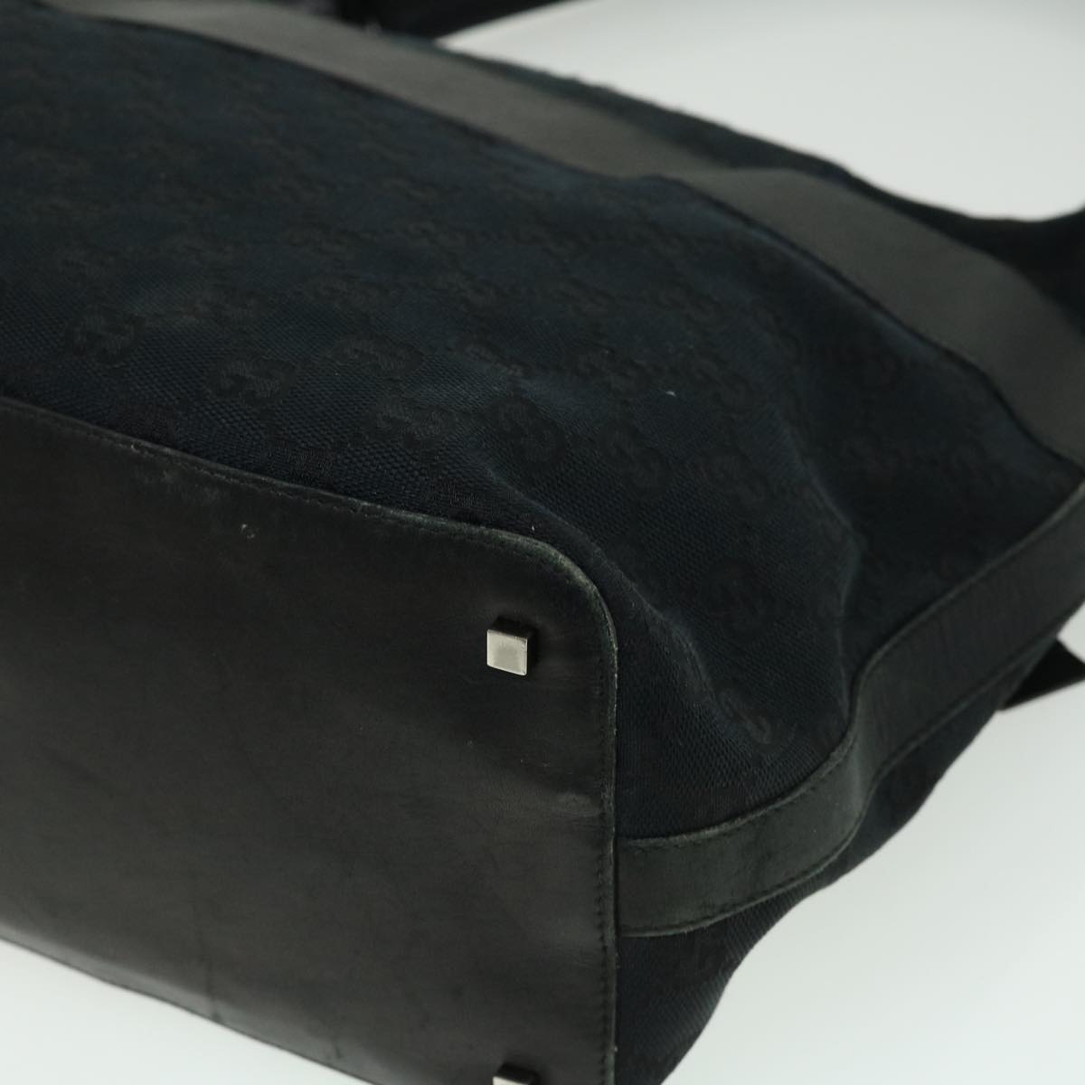 GUCCI GG Canvas Shoulder Bag Black 14298002058 Auth im374