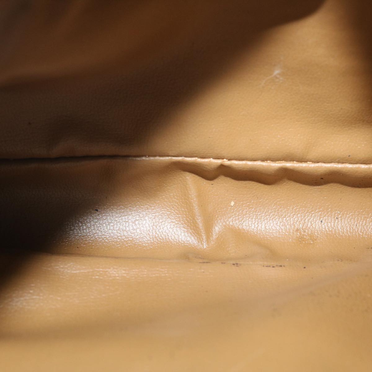 CELINE Macadam Canvas Pouch PVC Leather Brown Auth im414