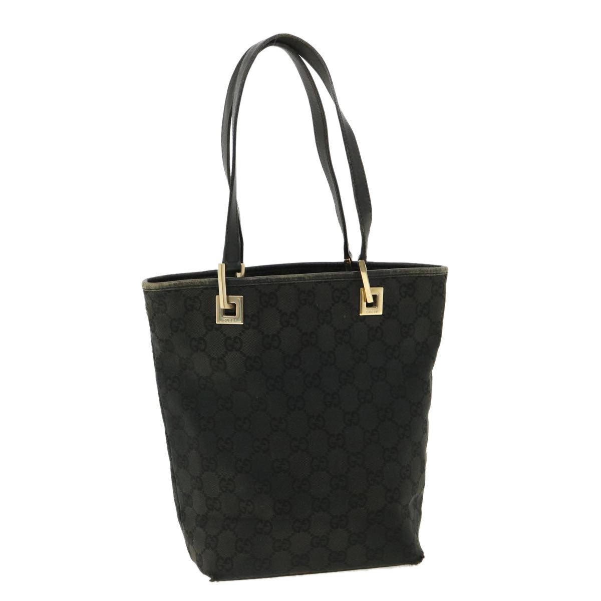 GUCCI GG Canvas Tote Bag Black 002 1099 001998 Auth im420