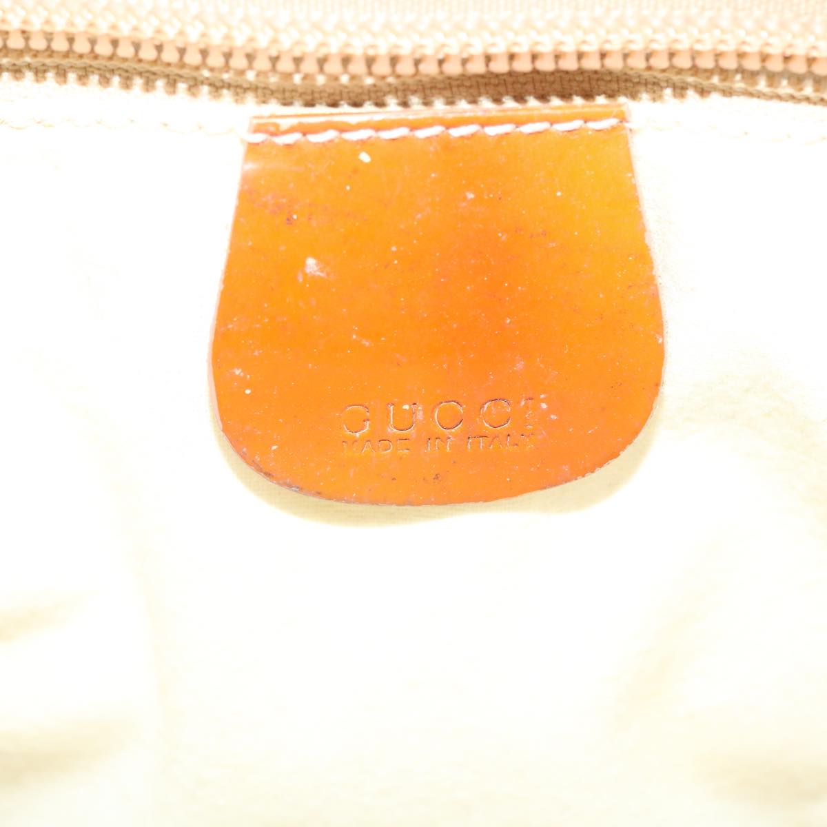 GUCCI Shoulder Bag Enamel Suede Orange 000 1013 0555 Auth im424