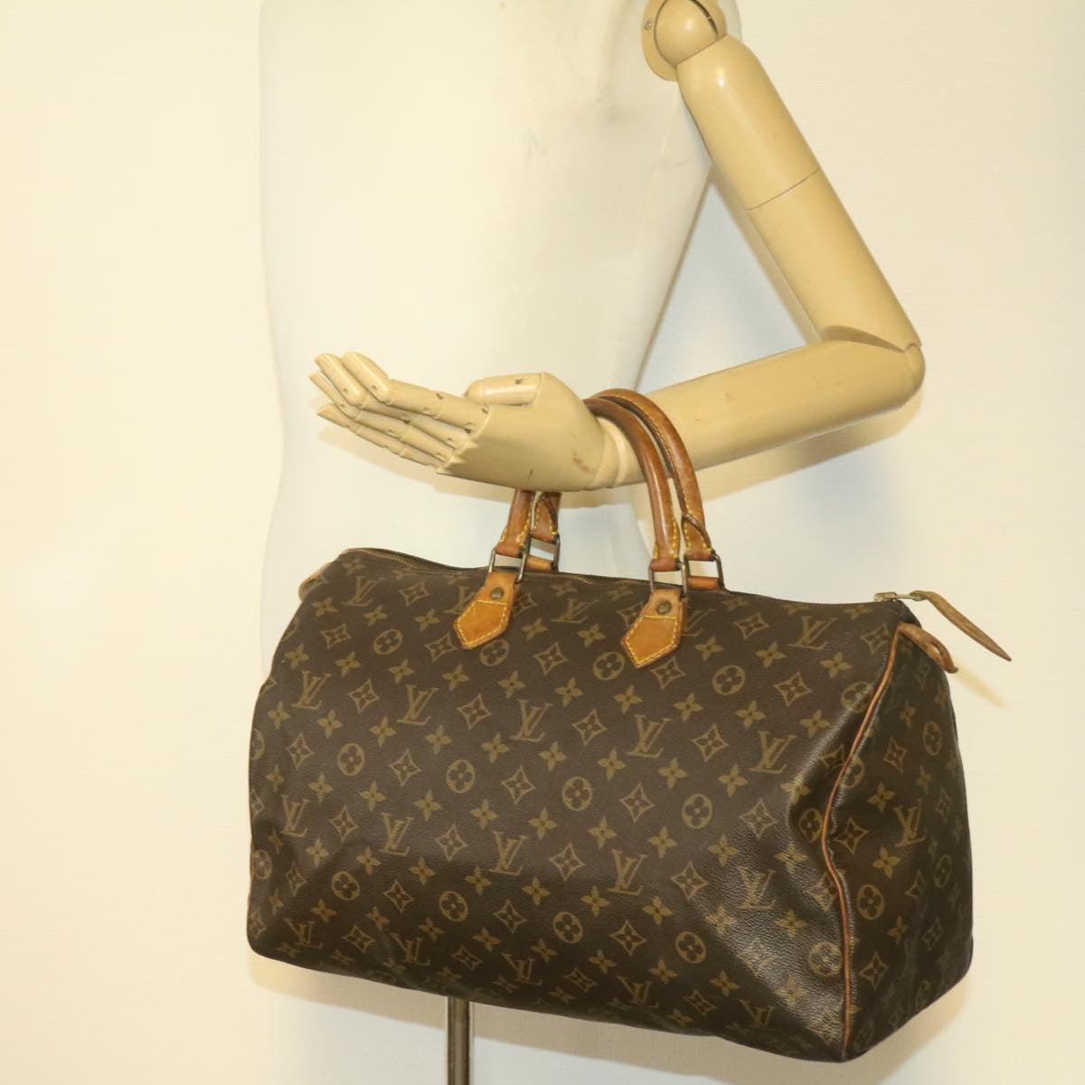 LOUIS VUITTON Monogram Speedy 40 Hand Bag M41522 LV Auth jk046