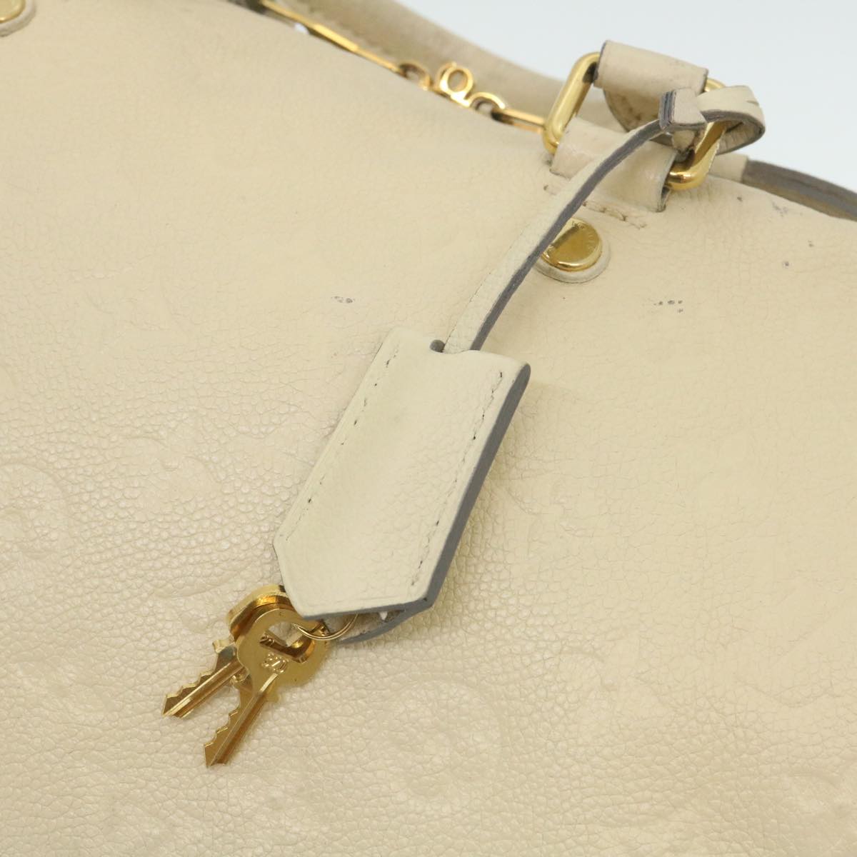 LOUIS VUITTON Empreinte Speedy Bandouliere 30 Hand Bag 2way White LV Auth jk1008