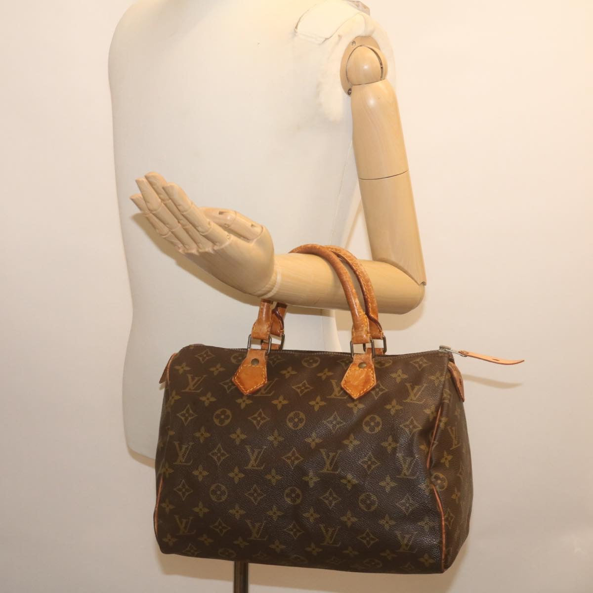 LOUIS VUITTON Monogram Speedy 30 Hand Bag M41526 LV Auth jk1025