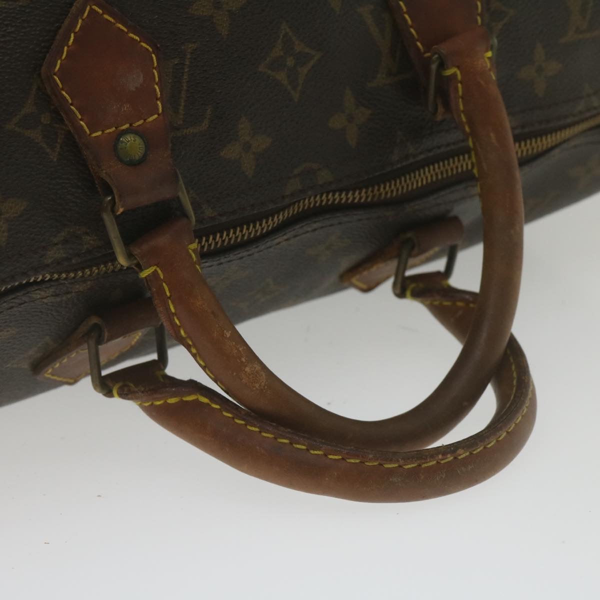 LOUIS VUITTON Monogram Speedy 35 Hand Bag M41524 LV Auth jk1027