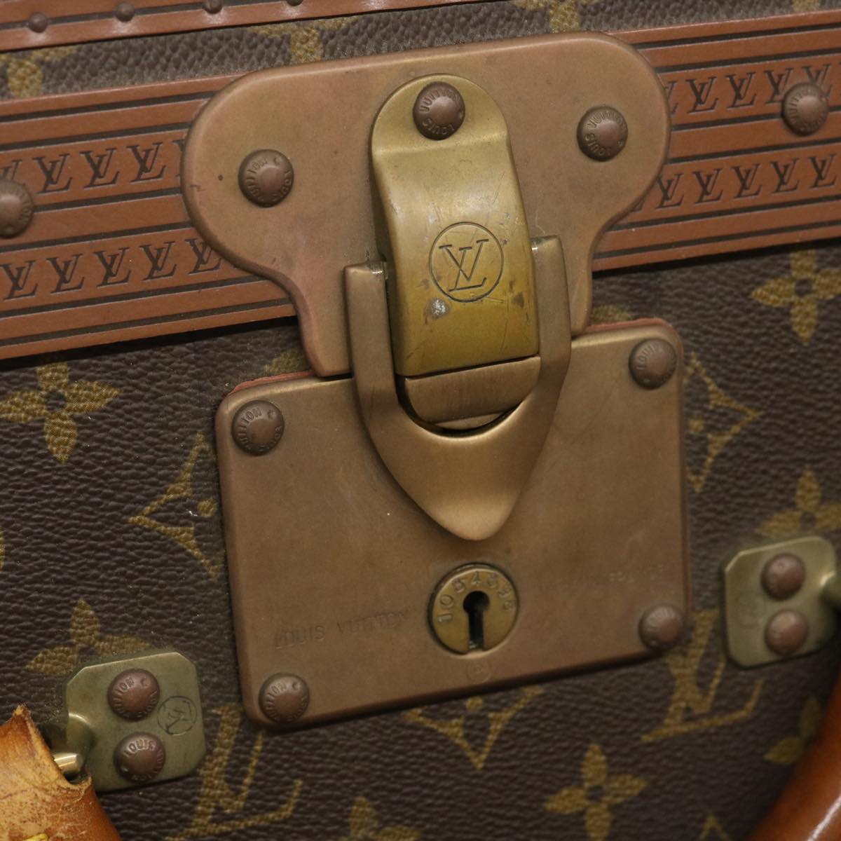 LOUIS VUITTON Monogram Alzer 80 Trunk Vintage M21222 LV Auth jk1067A