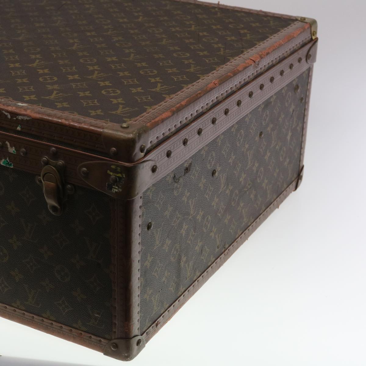 LOUIS VUITTON Monogram Alzer 80 Trunk Vintage M21222 LV Auth jk1067A