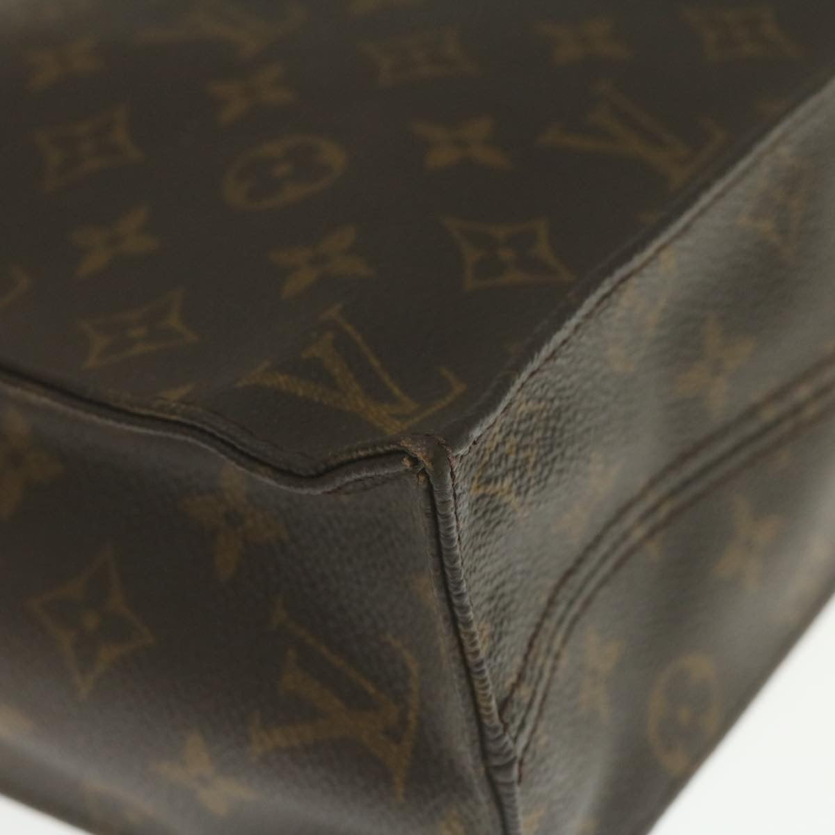 LOUIS VUITTON Monogram Sac Plat Hand Bag M51140 LV Auth jk1106