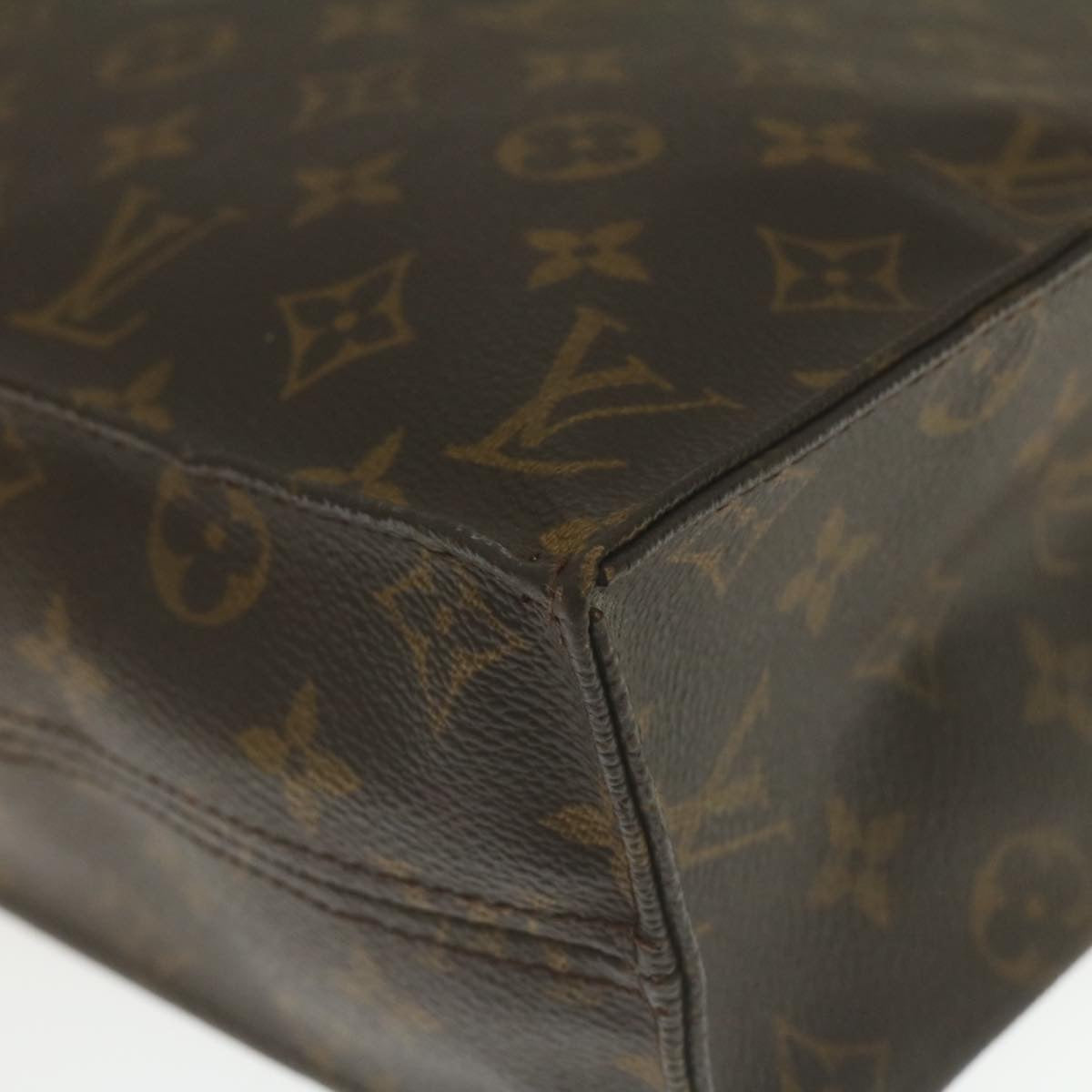 LOUIS VUITTON Monogram Sac Plat Hand Bag M51140 LV Auth jk1106