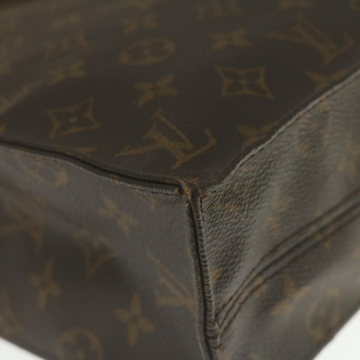 LOUIS VUITTON Monogram Sac Plat Hand Bag M51140 LV Auth jk1106