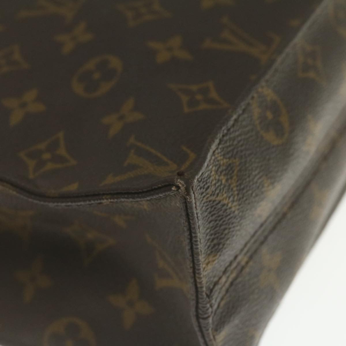 LOUIS VUITTON Monogram Sac Plat Hand Bag M51140 LV Auth jk1107