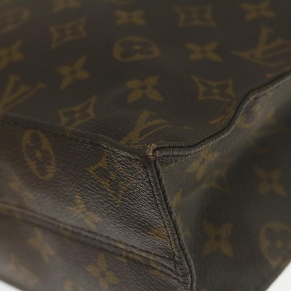 LOUIS VUITTON Monogram Sac Plat Hand Bag M51140 LV Auth jk1107