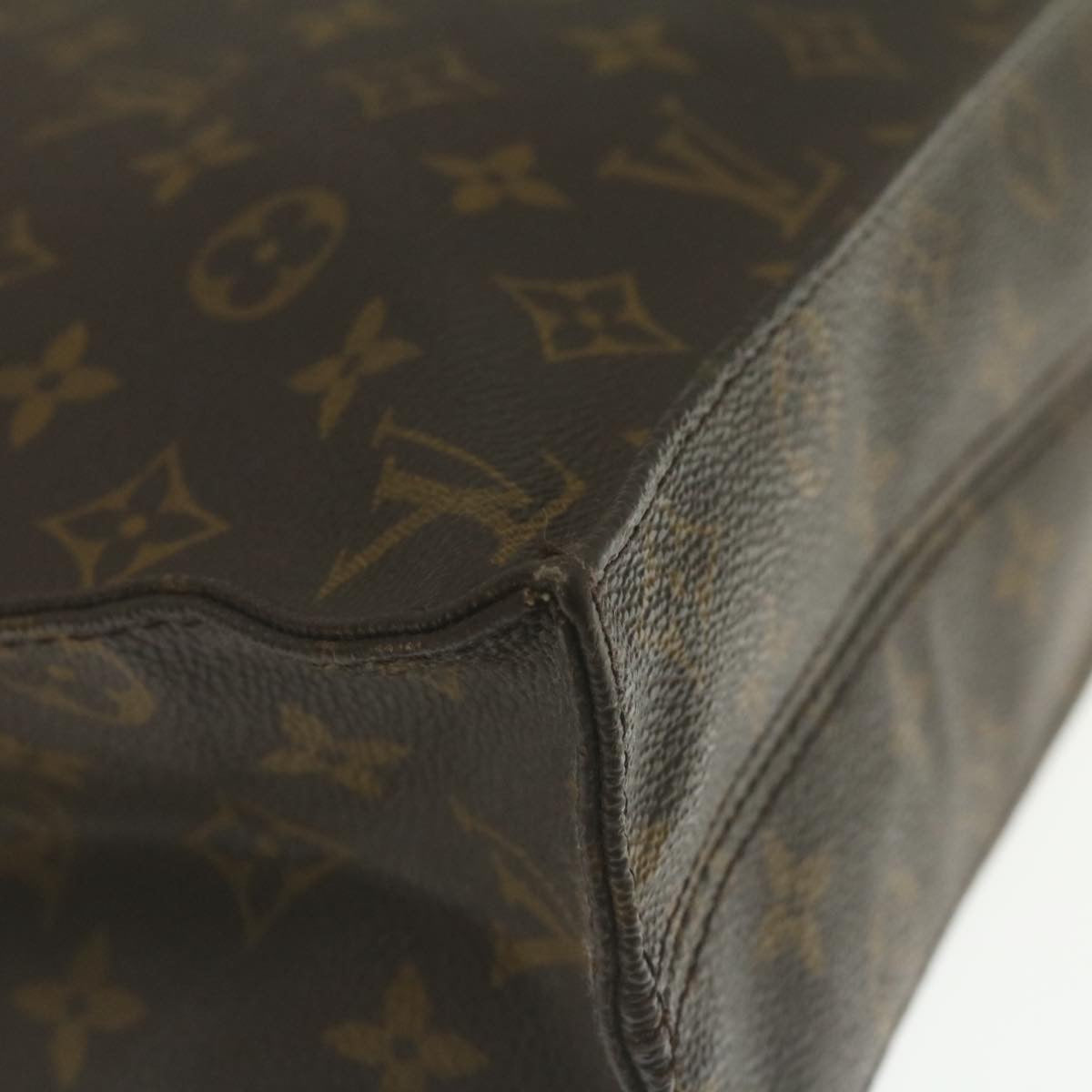 LOUIS VUITTON Monogram Sac Plat Hand Bag M51140 LV Auth jk1107