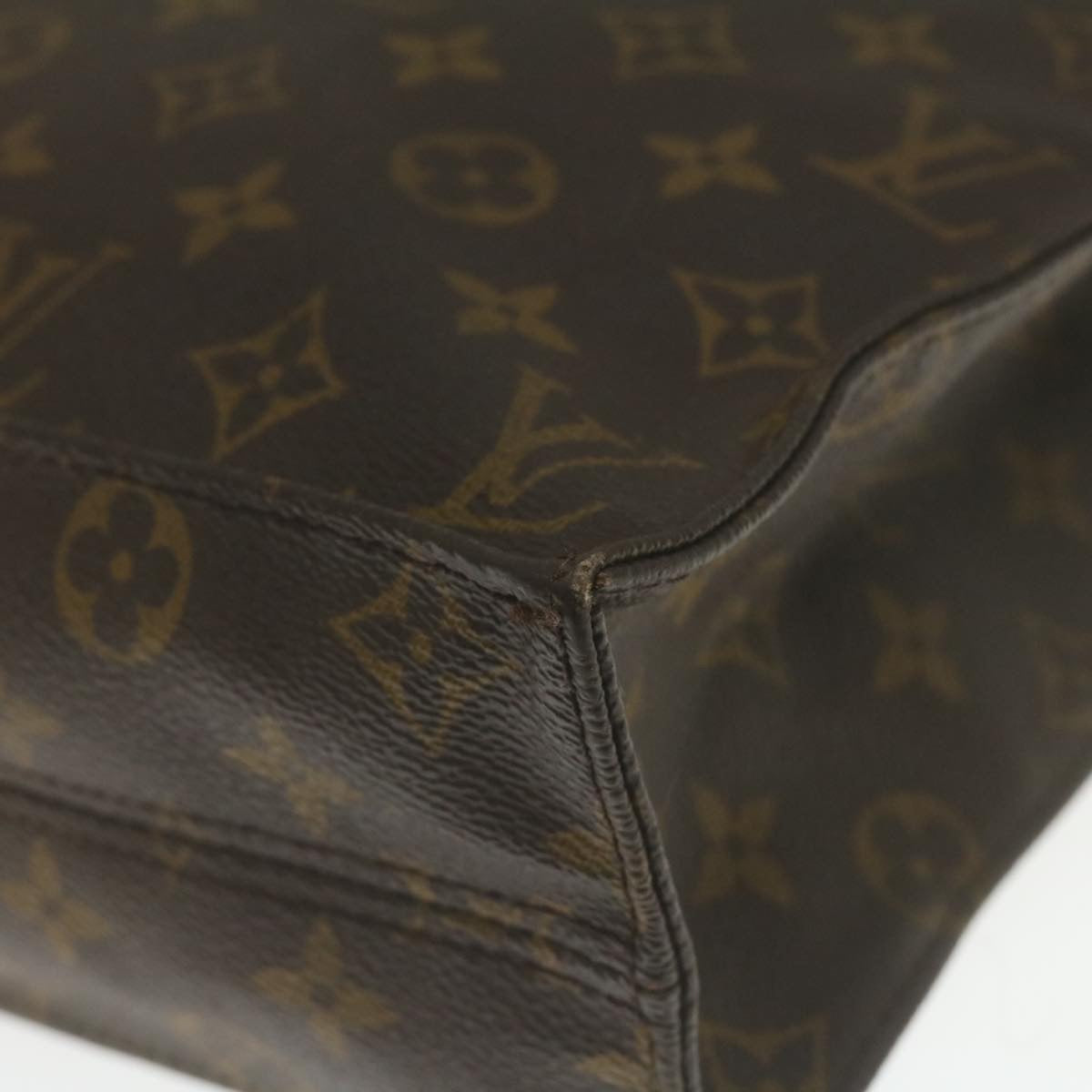 LOUIS VUITTON Monogram Sac Plat Hand Bag M51140 LV Auth jk1107