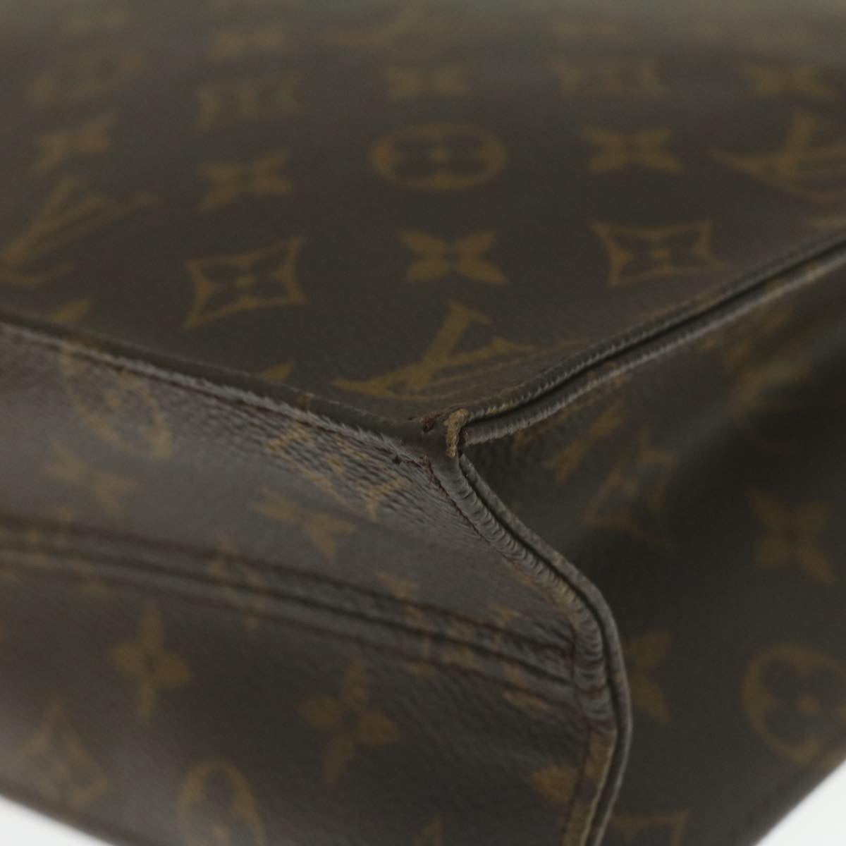 LOUIS VUITTON Monogram Sac Plat Hand Bag M51140 LV Auth jk1109