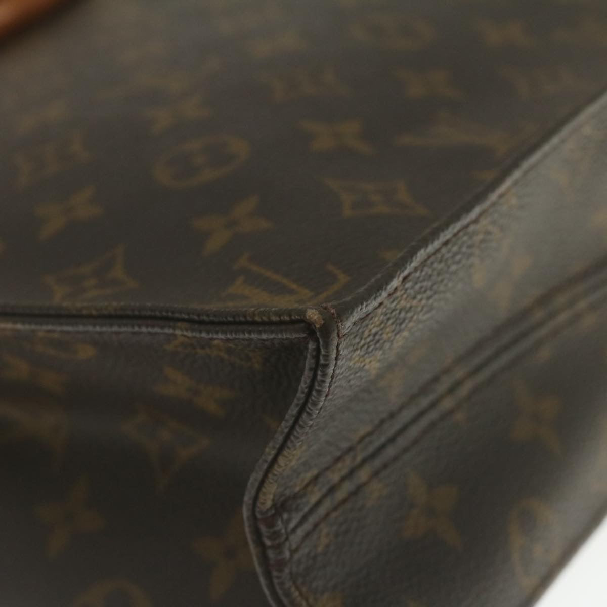 LOUIS VUITTON Monogram Sac Plat Hand Bag M51140 LV Auth jk1109