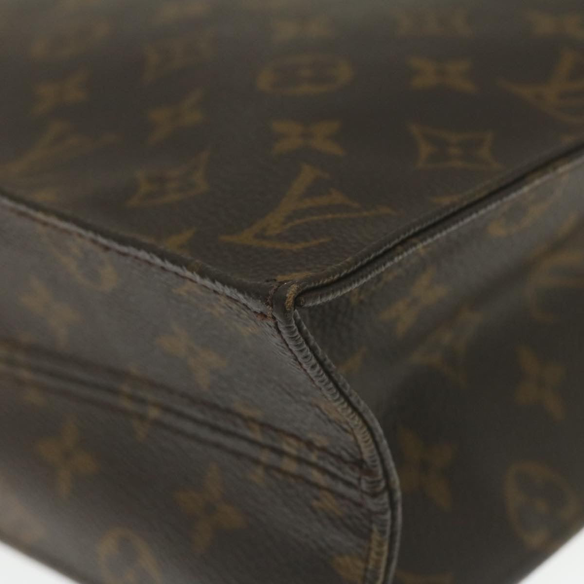 LOUIS VUITTON Monogram Sac Plat Hand Bag M51140 LV Auth jk1109