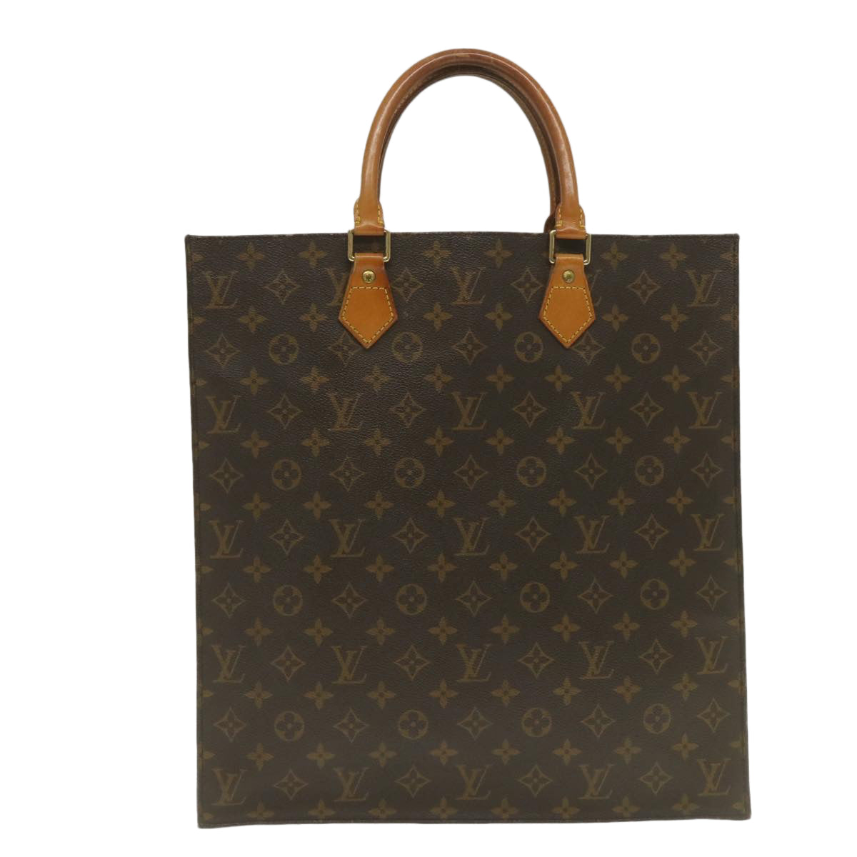 LOUIS VUITTON Monogram Sac Plat Hand Bag M51140 LV Auth jk1109