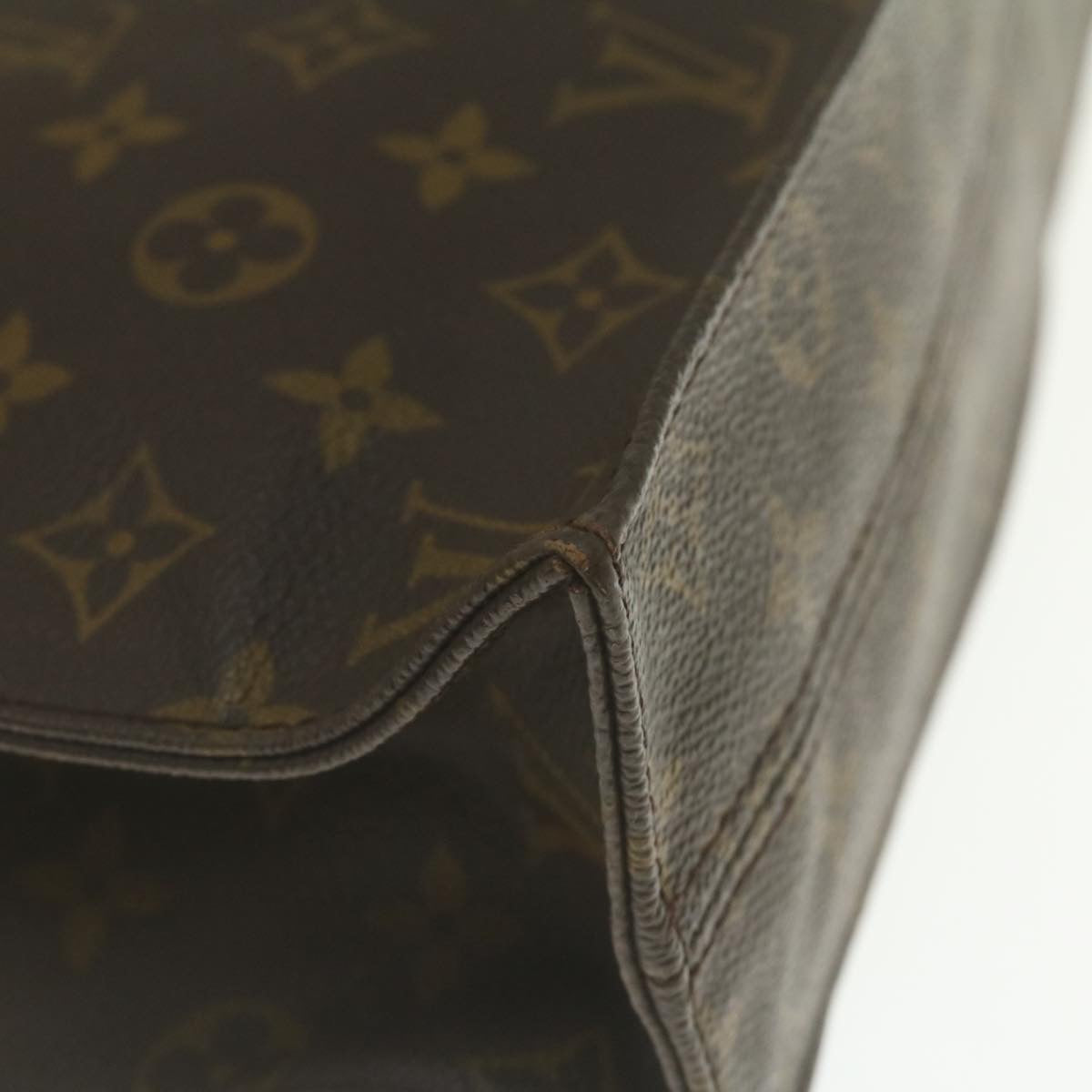 LOUIS VUITTON Monogram Sac Plat Hand Bag M51140 LV Auth jk1110