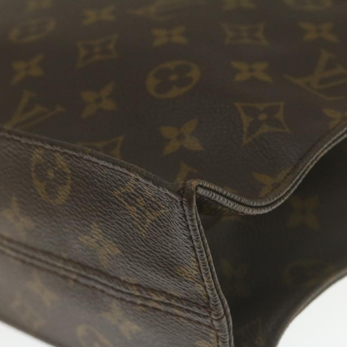 LOUIS VUITTON Monogram Sac Plat Hand Bag M51140 LV Auth jk1110