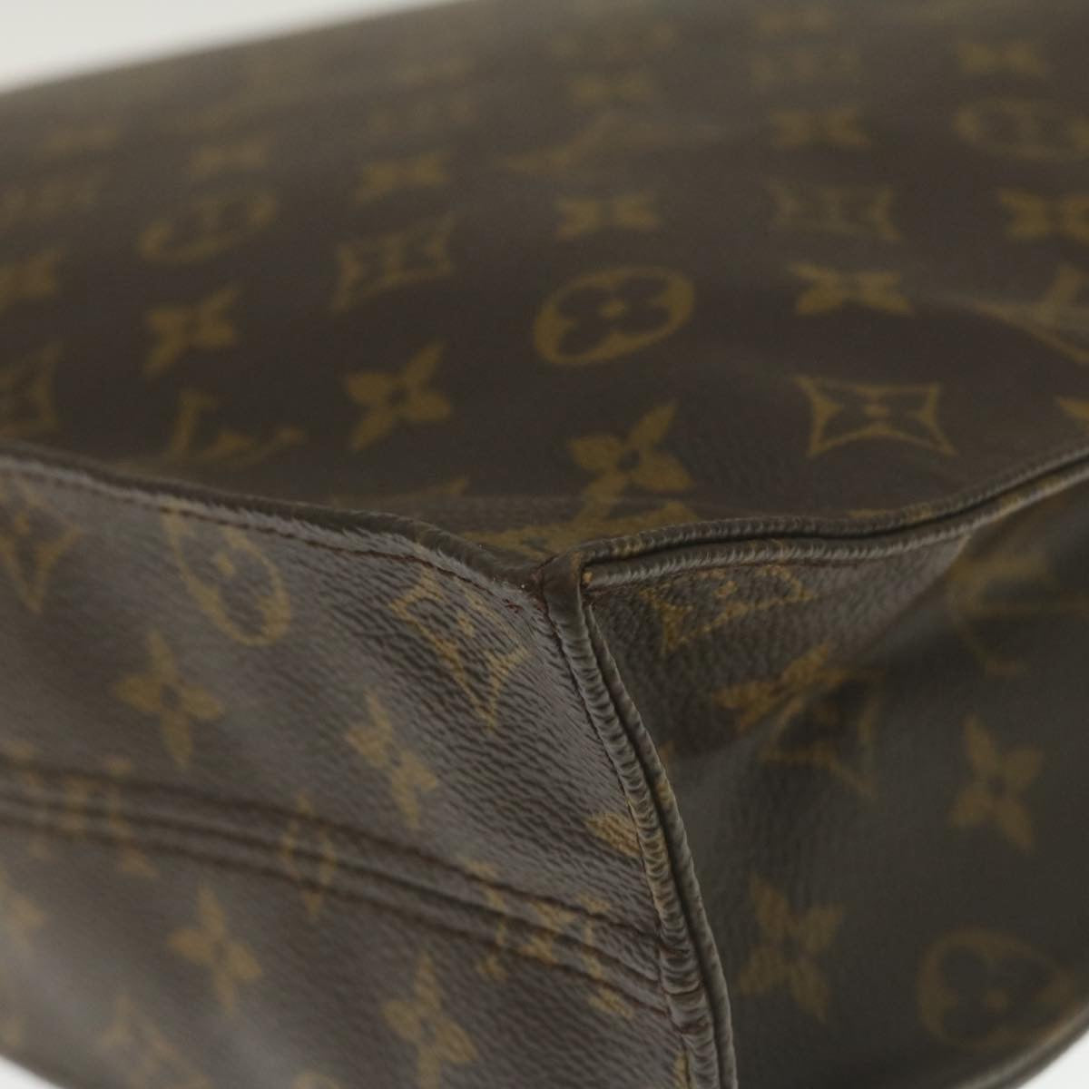 LOUIS VUITTON Monogram Sac Plat Hand Bag M51140 LV Auth jk1111