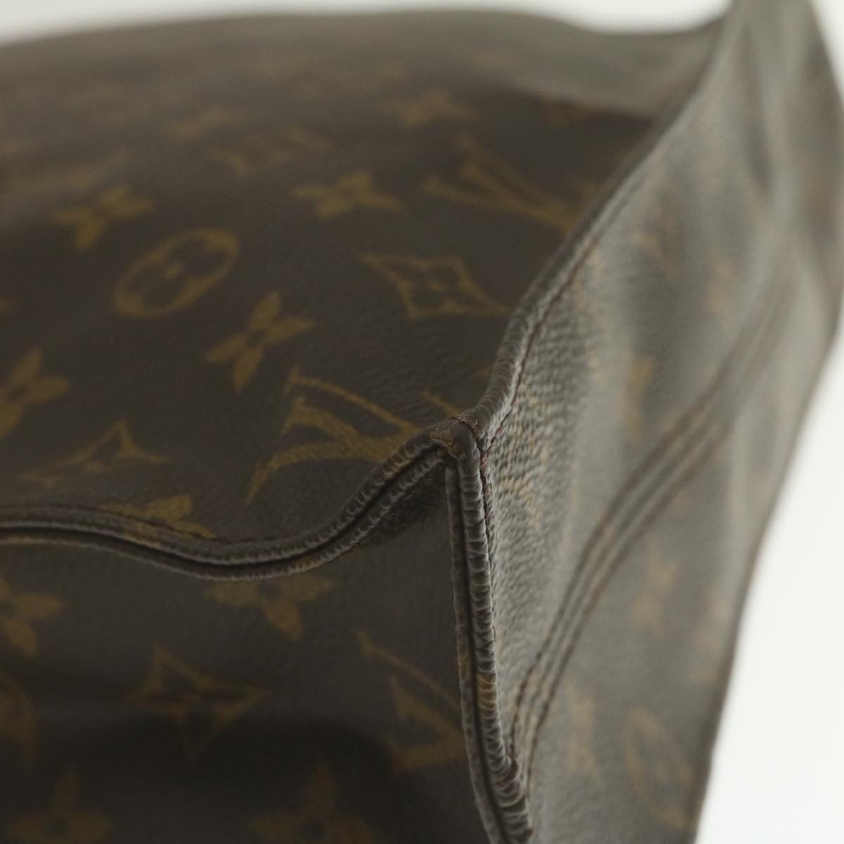 LOUIS VUITTON Monogram Sac Plat Hand Bag M51140 LV Auth jk1111