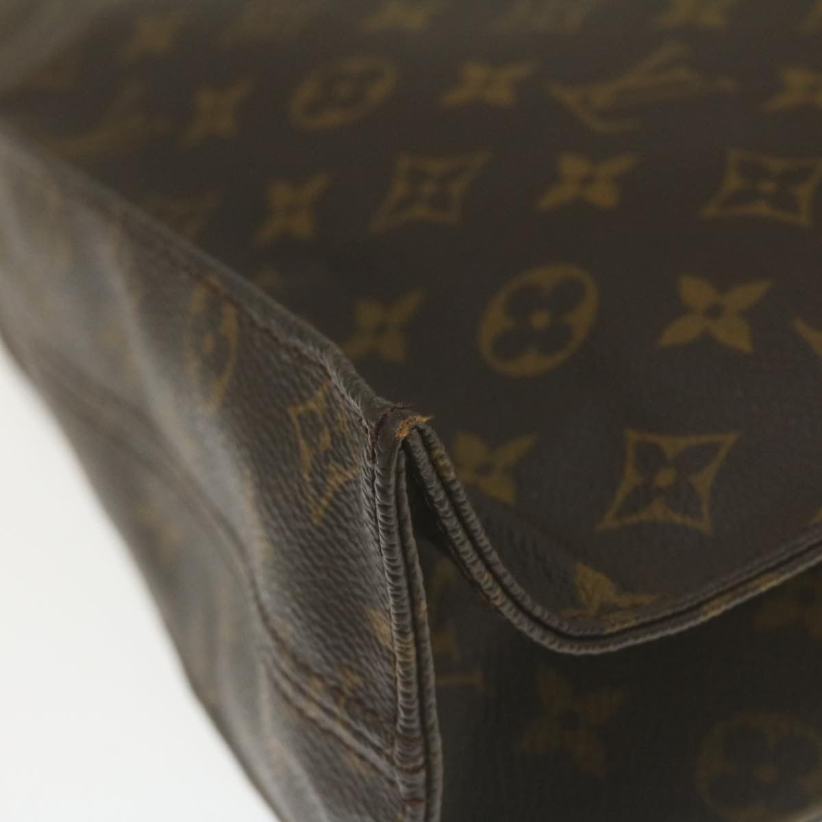 LOUIS VUITTON Monogram Sac Plat Hand Bag M51140 LV Auth jk1111