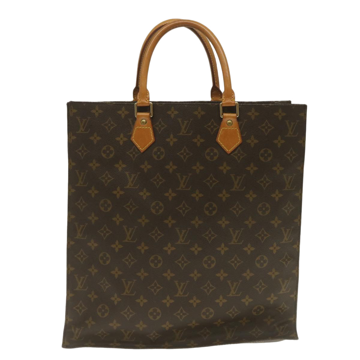 LOUIS VUITTON Monogram Sac Plat Hand Bag M51140 LV Auth jk1111 - 0