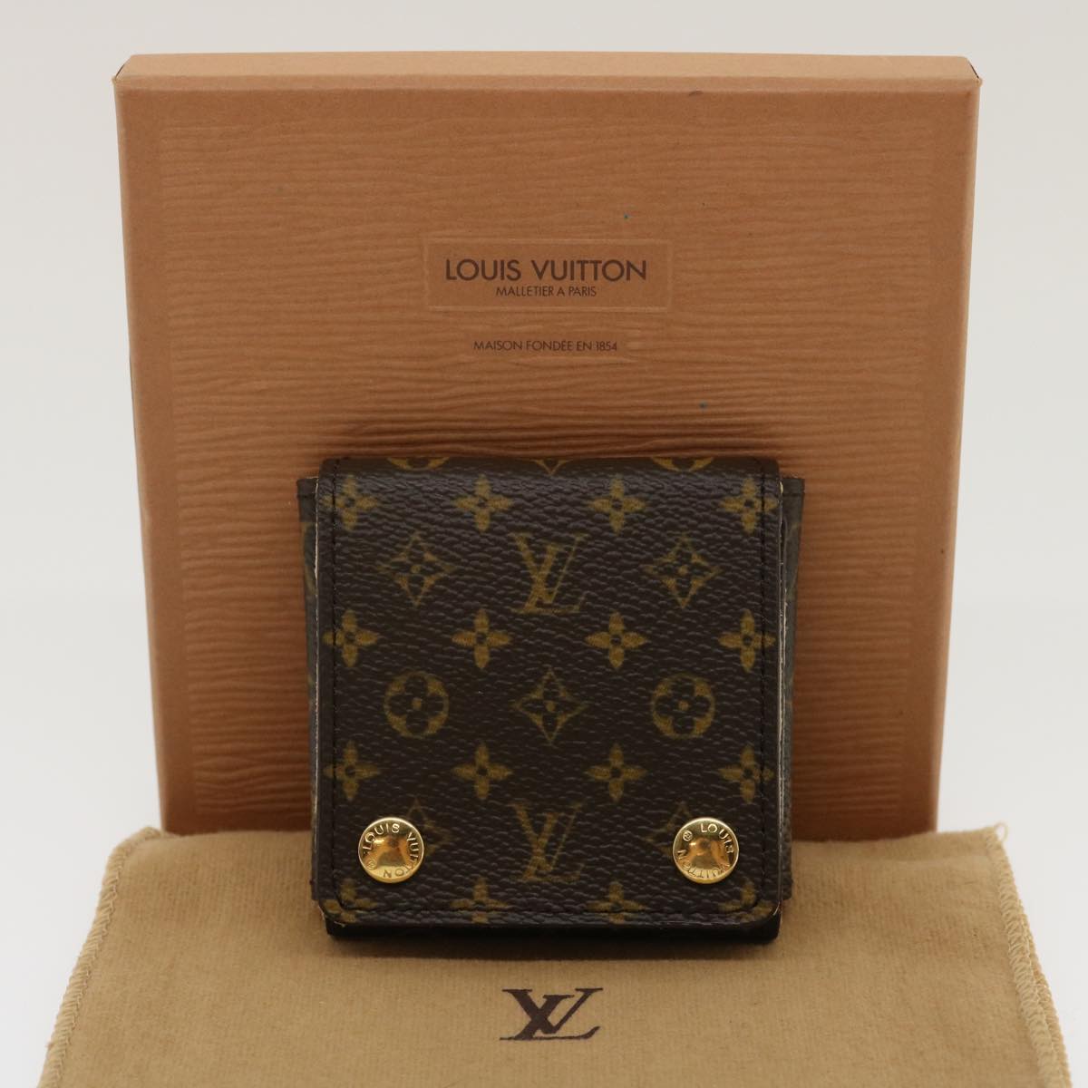 LOUIS VUITTON Monogram Accessory Case LV Auth jk1197