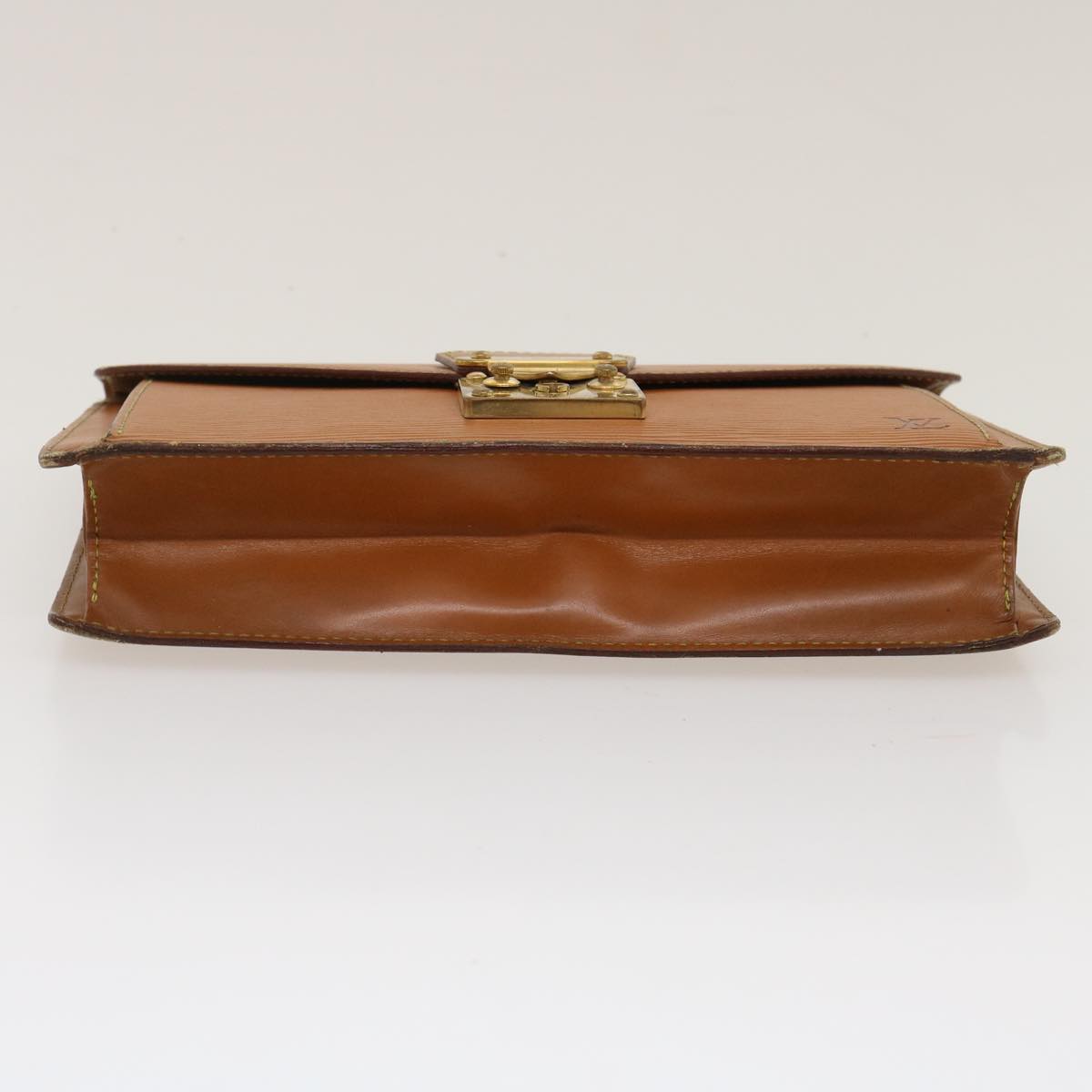 LOUIS VUITTON Epi Serie Dragonne Clutch Bag Brown M52613 LV Auth jk1205