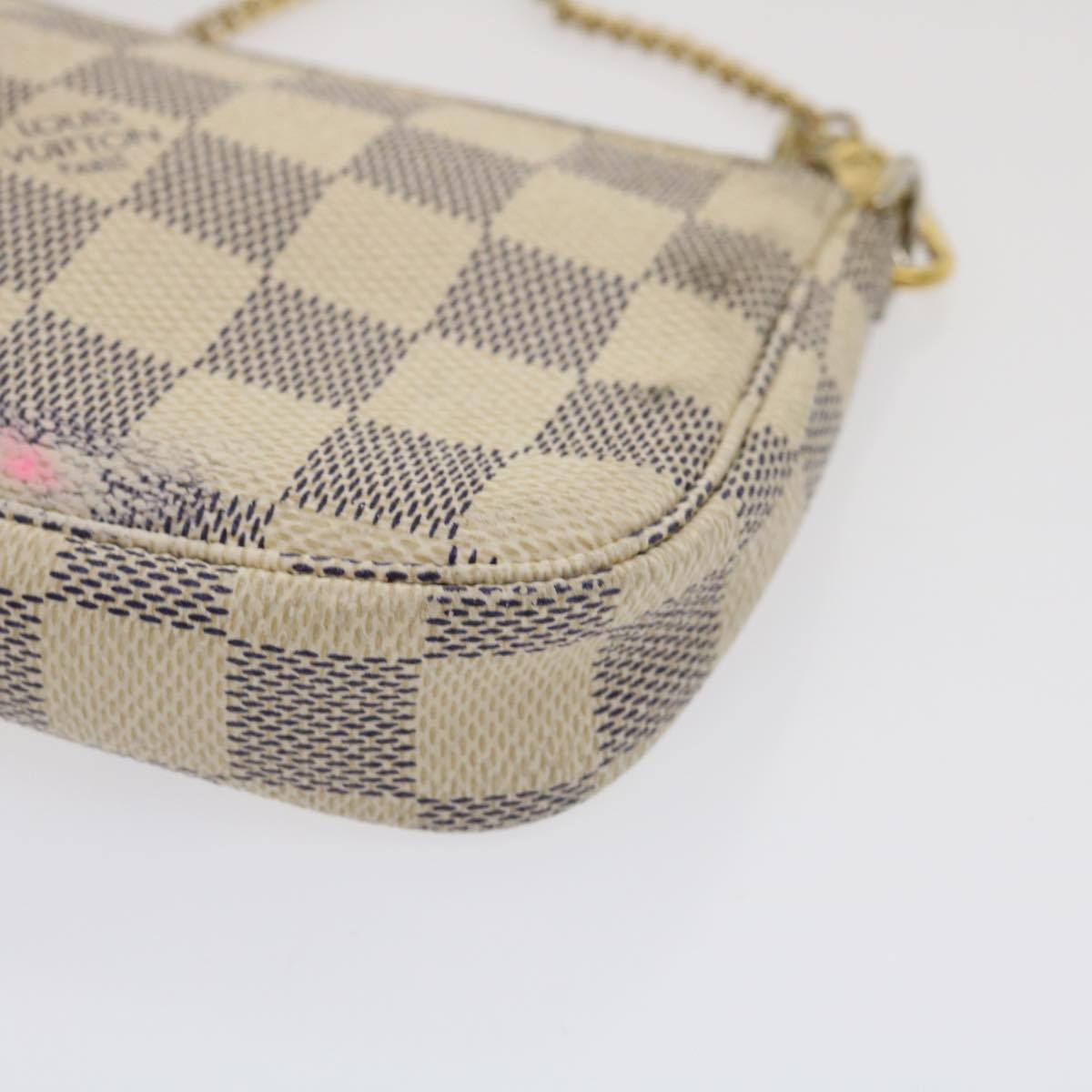 LOUIS VUITTON Damier Azur Mini Pochette Accessoires Pouch N58010 LV Auth  jk1270