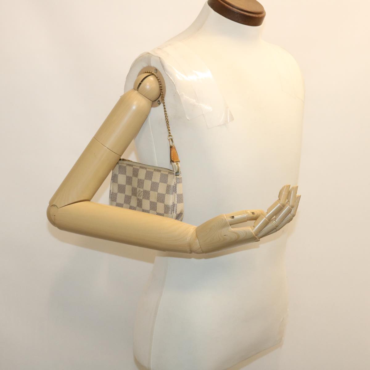 LOUIS VUITTON Damier Azur Mini Pochette Accessoires Pouch N58010 LV Auth  jk1270