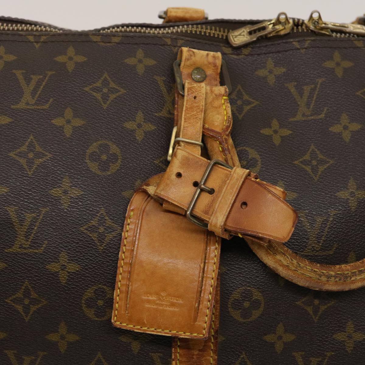 LOUIS VUITTON Monogram Keepall Bandouliere 55 Boston Bag M41414 LV Auth jk1278