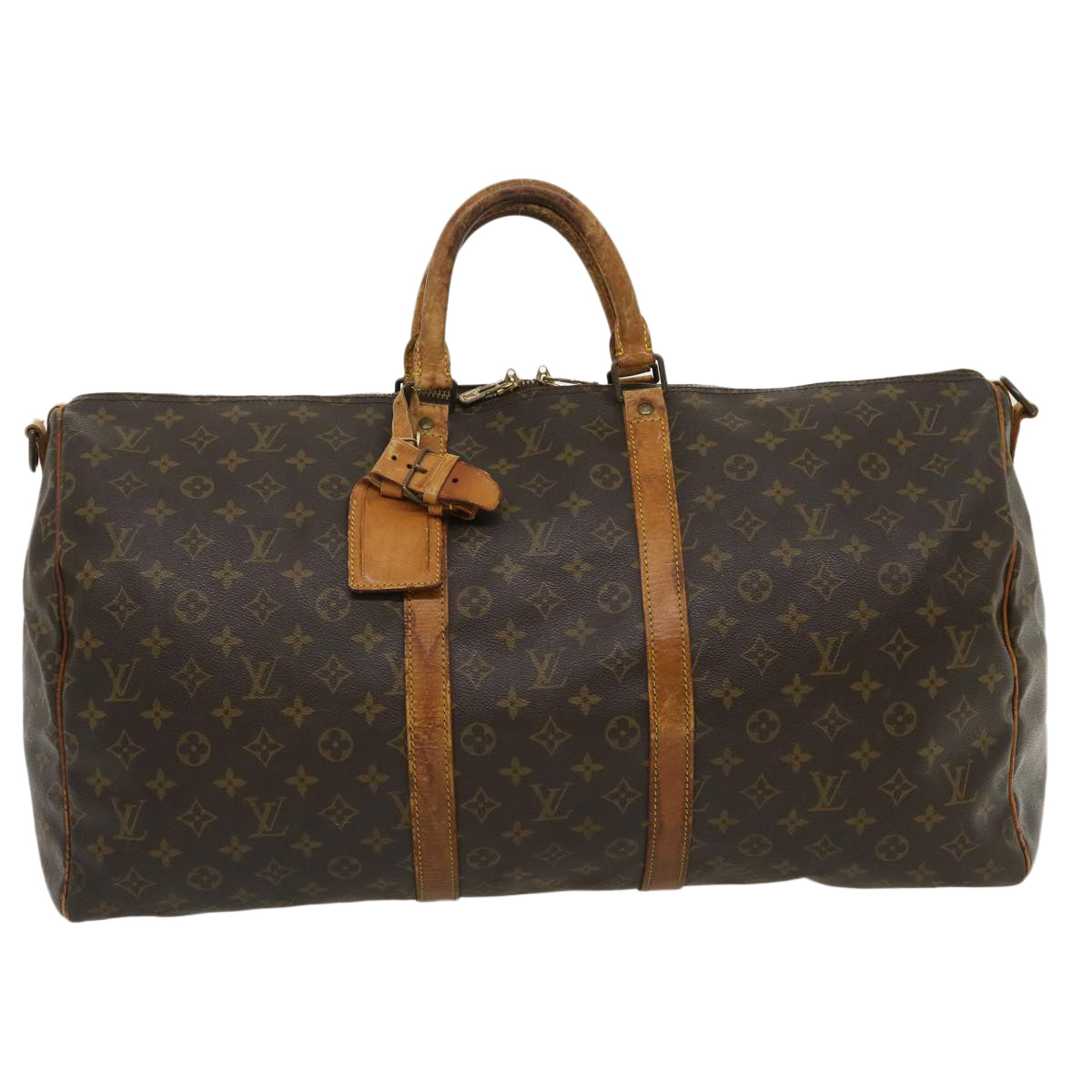 LOUIS VUITTON Monogram Keepall Bandouliere 55 Boston Bag M41414 LV Auth jk1278