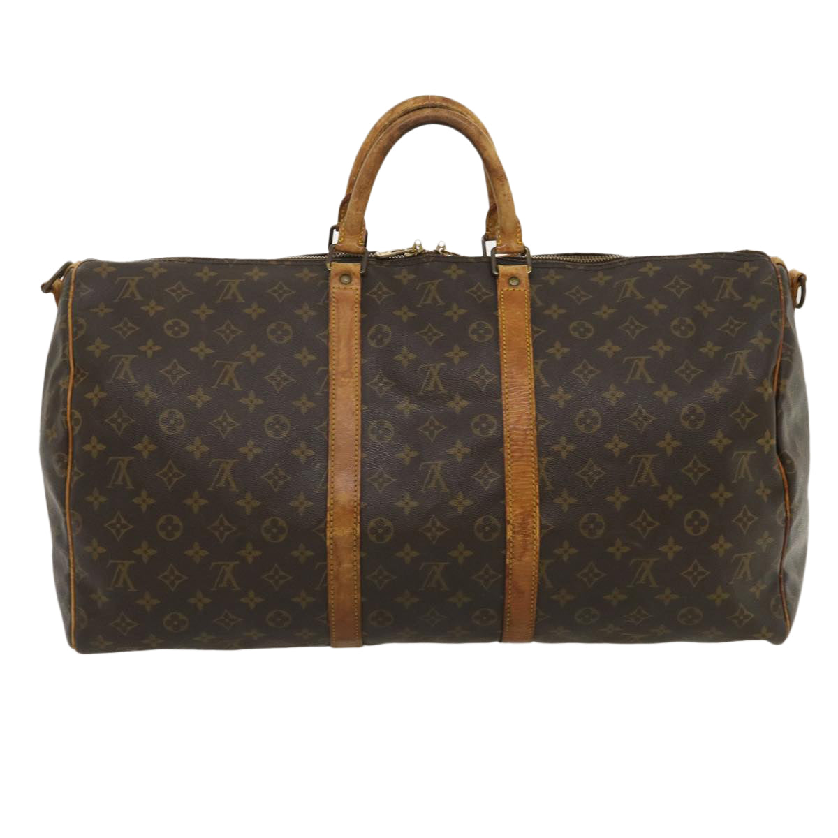 LOUIS VUITTON Monogram Keepall Bandouliere 55 Boston Bag M41414 LV Auth jk1278