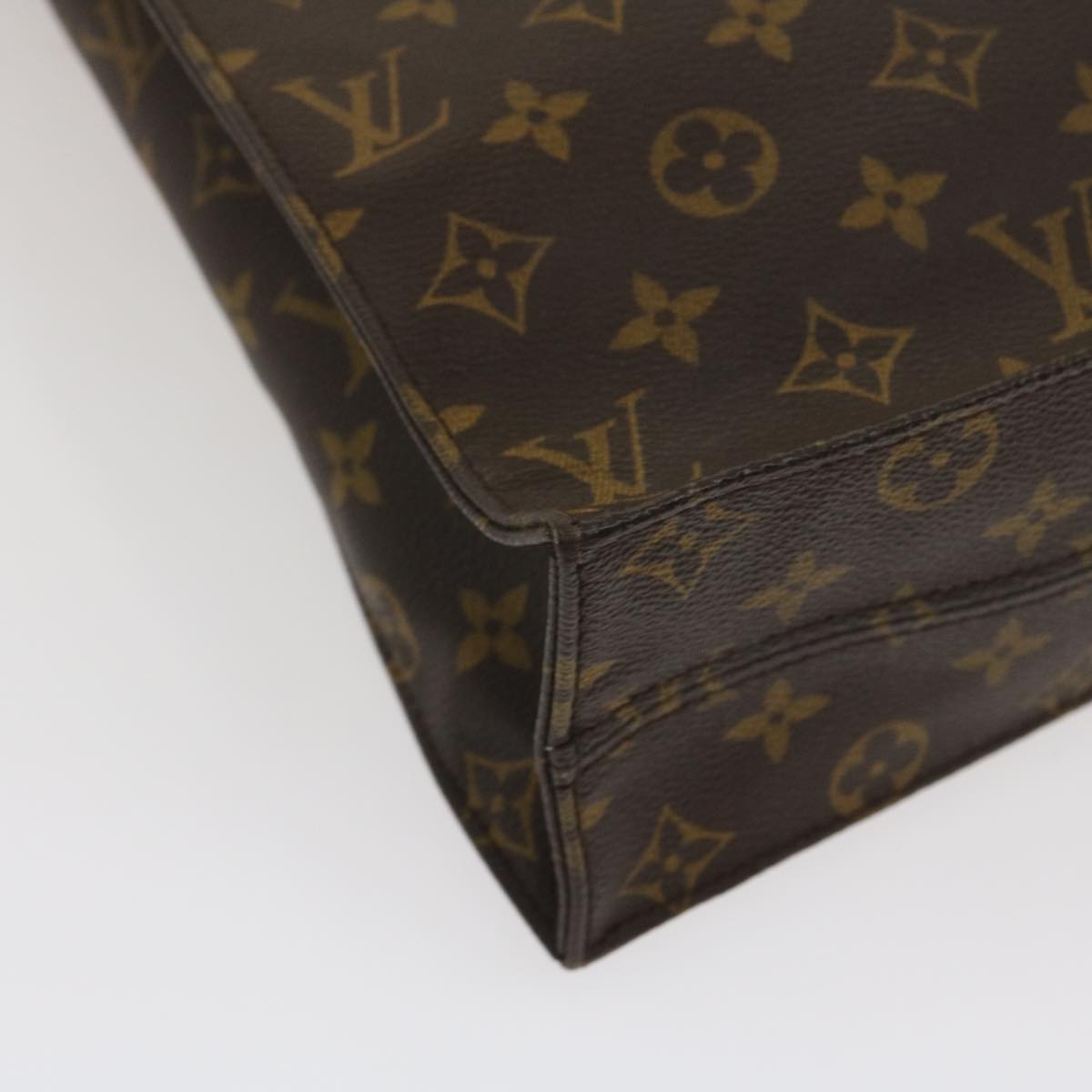 LOUIS VUITTON Monogram Sac Plat Hand Bag M51140 LV Auth jk1280