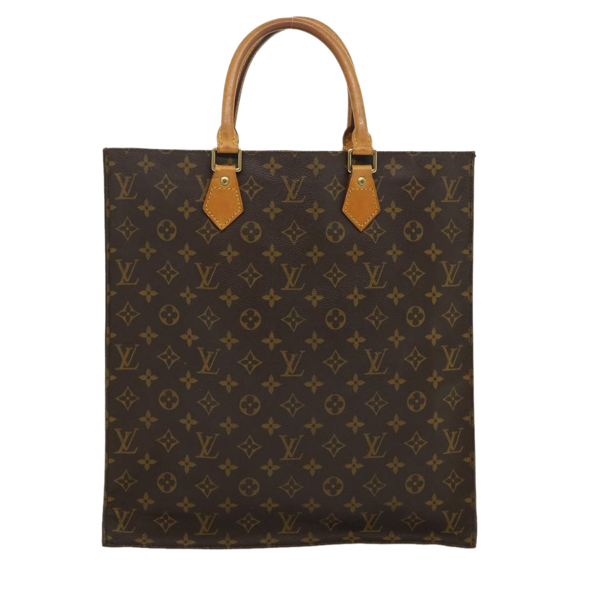 LOUIS VUITTON Monogram Sac Plat Hand Bag M51140 LV Auth jk1280 - 0